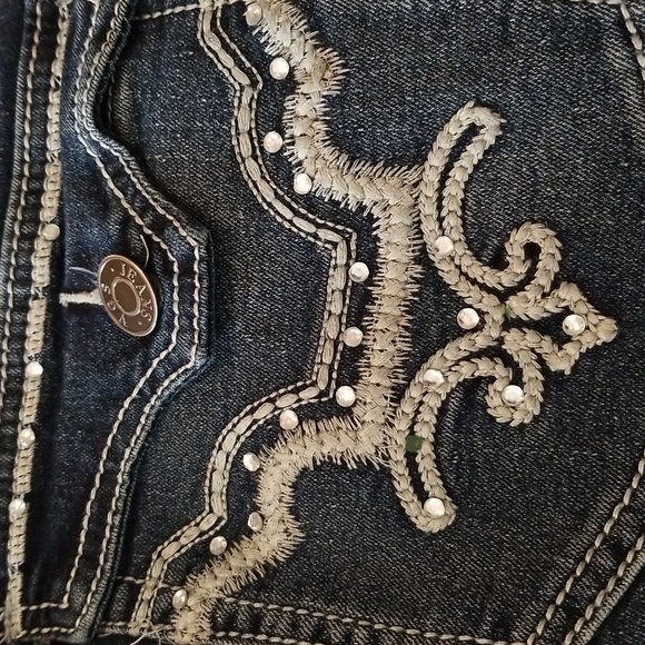 VGS Jeans Bling pockets Size 12 Denim Cute Plus size Womens - Picture 7 of 12